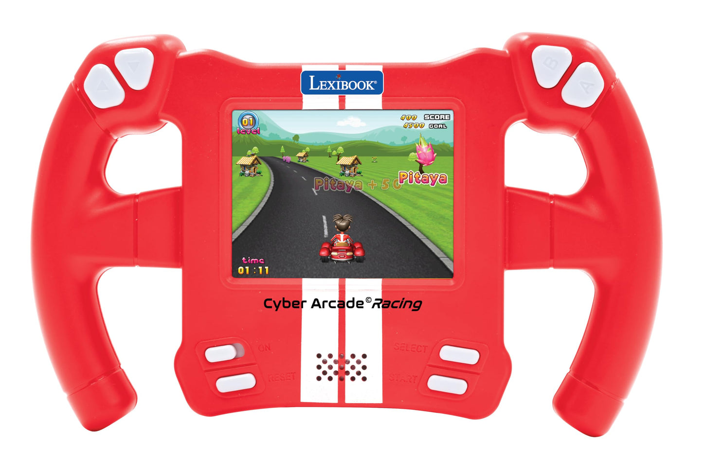 Lexibook, Cyber Arcade, Motion Console, 30 racing, action and puzzle games, Control by tilting, Red, JL3150