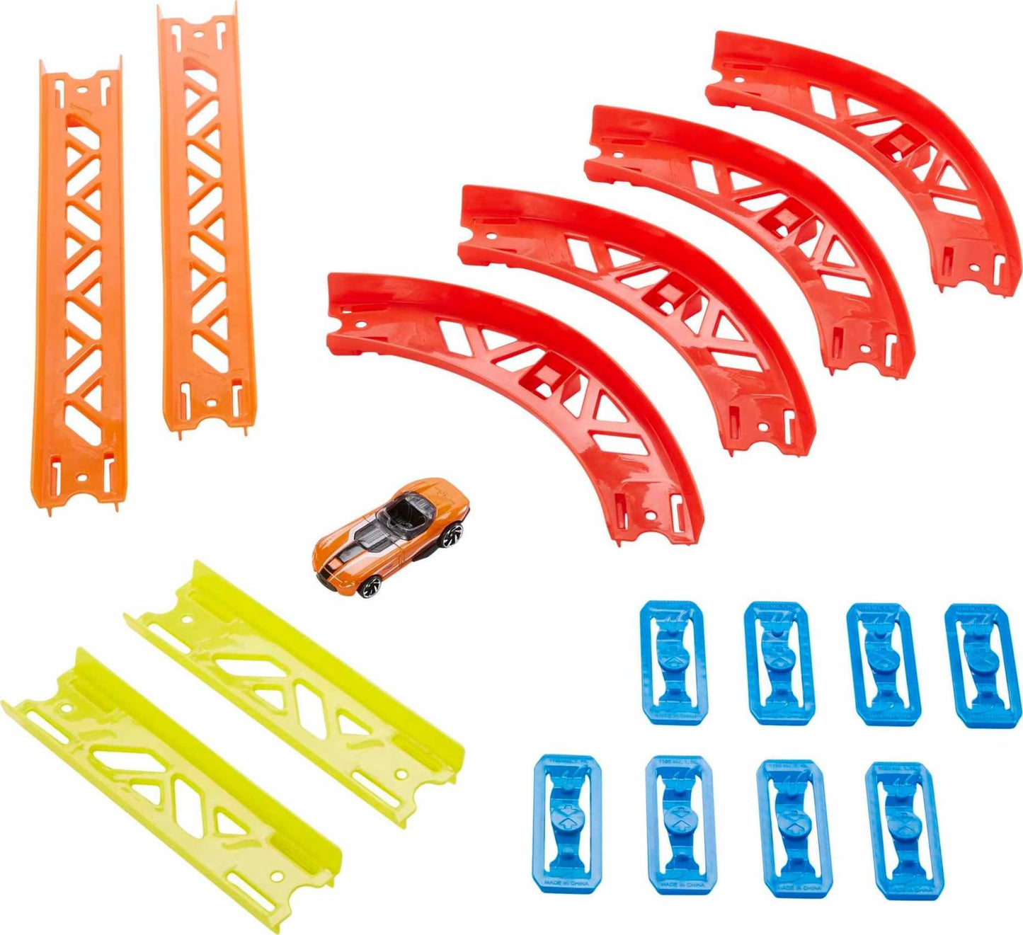 Hot Wheels Track Builder Pack Assorted Curve Parts Connecting Sets Ages 4 and Older, GLC88