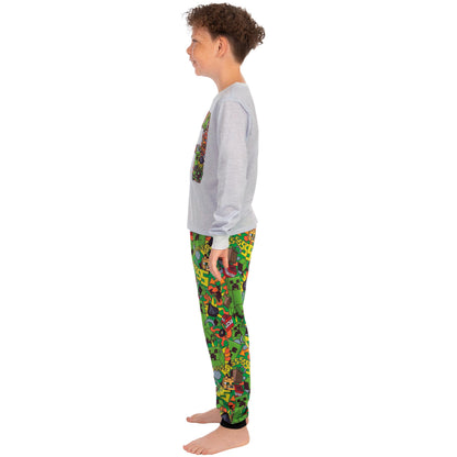 Minecraft Pyjamas, Creeper Boys Pyjamas, Gaming Pjs For Boys, Long Sleeve Kids Pjs, Multicolour 6-7 Years