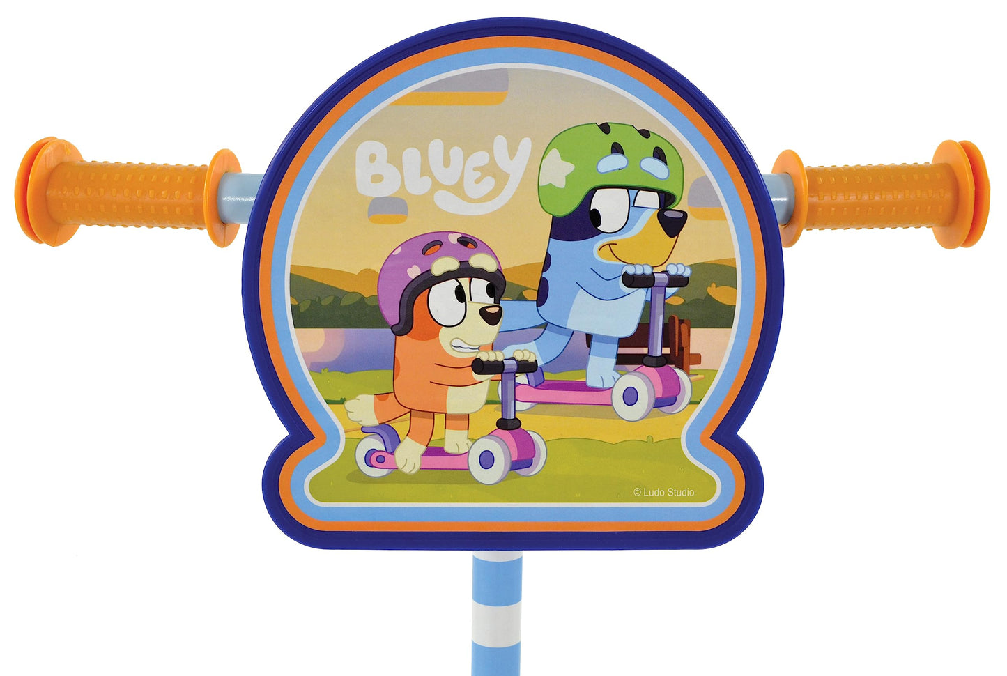 Bluey 3-Wheel Tri Scooter for Kids | Deluxe Edition Officially Licensed with Exciting Decals | Sturdy Steel Frame Puncture-Proof Tyres | Adjustable Handlebar Height | Age 3+ Years