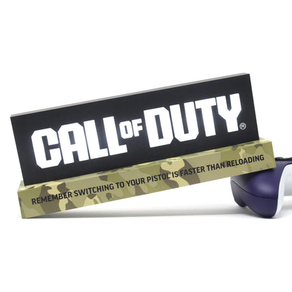 Neamedia Call of Duty logo LED lamp, official licensed gaming light for living room or office, compatible with consoles and PC.