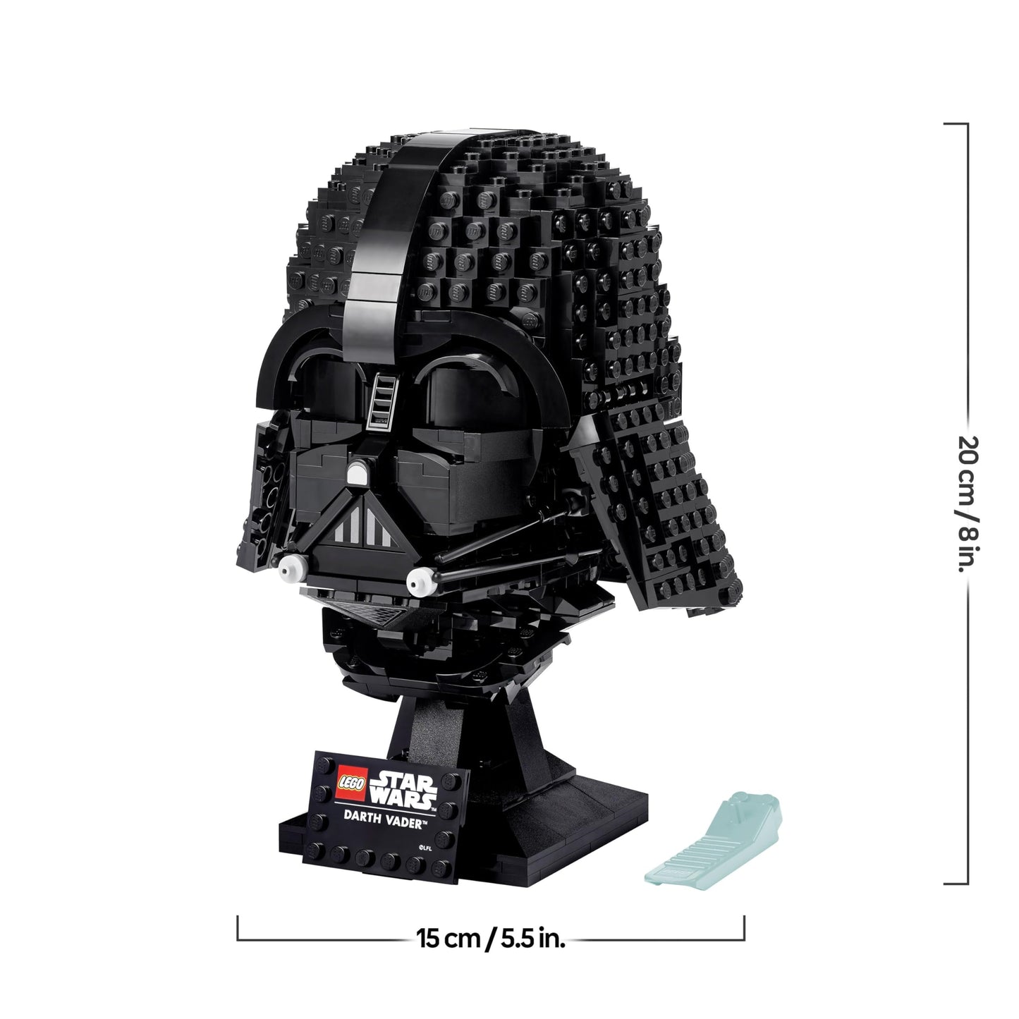 LEGO Star Wars Darth Vader helmet set, detailed model kit for adults, showcasing the iconic mask and collectible design.