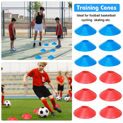 YGORTECH Football Training Equipment for Kids, Speed Agility Training Set, Agility Ladder 12 Rung 6M, Football Kick Trainer, 12 Disc Cones, Football Training Kit Gifts for Boys