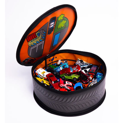 Hot Wheels PETERKIN Wheelie ZipBin Playmat and Storage | Storage for 100 cars and race track playmat! | Toy Cars & Motors | Ages 3+