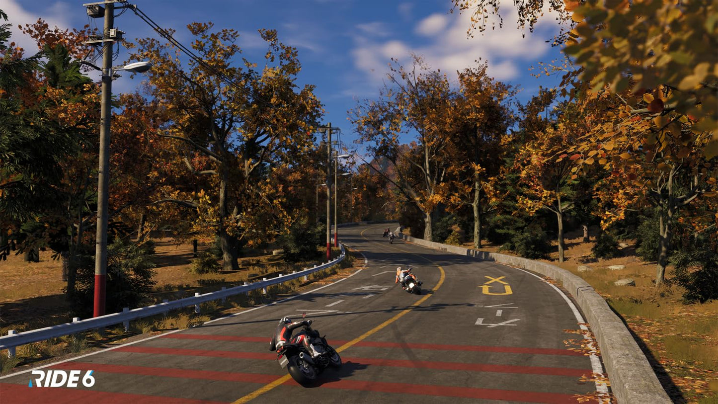 RIDE 6 Day One Edition PS5 game by Milestone featuring a motorcycle racing scene in bold colors.