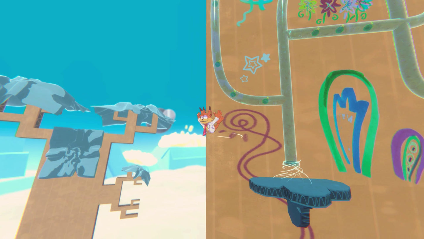Atari Bubsy 4D Pawsome Edition game for Nintendo Switch, featuring colorful cover art with Bubsy character and vibrant background.