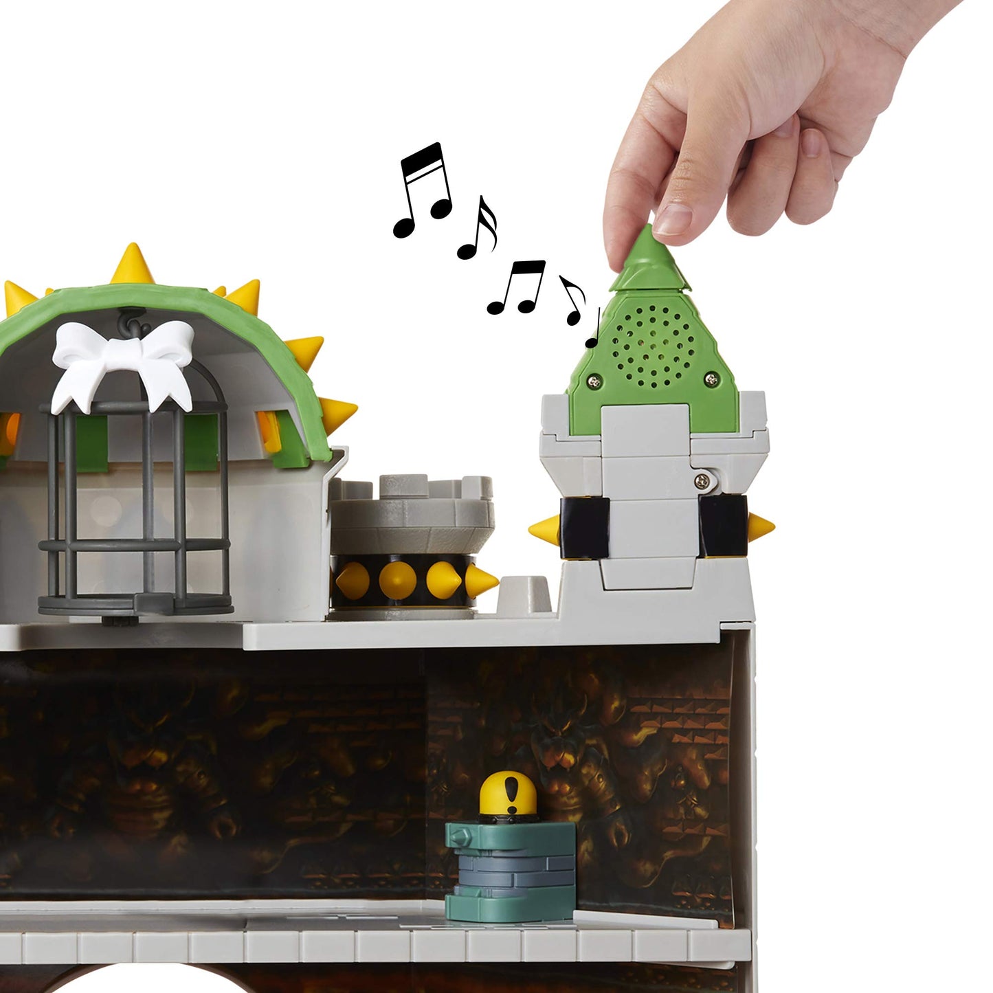 Nintendo Super Mario Deluxe Bowser's Castle Playset with 2.5" Exclusive Articulated Bowser Action Figure, Interactive Play Set with Authentic in-Game Sounds