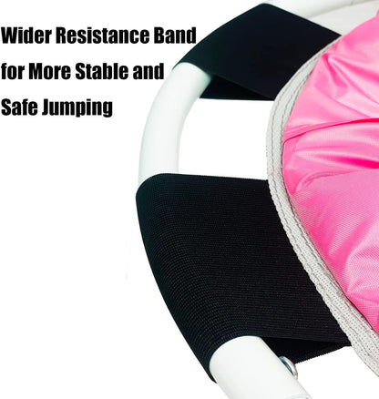CZCPARY Indoor and Outdoor Mini Trampoline, Children's Trampoline with Handles,Suitable as Birthday Gift or Festive Present for Boys and Girls,Pink