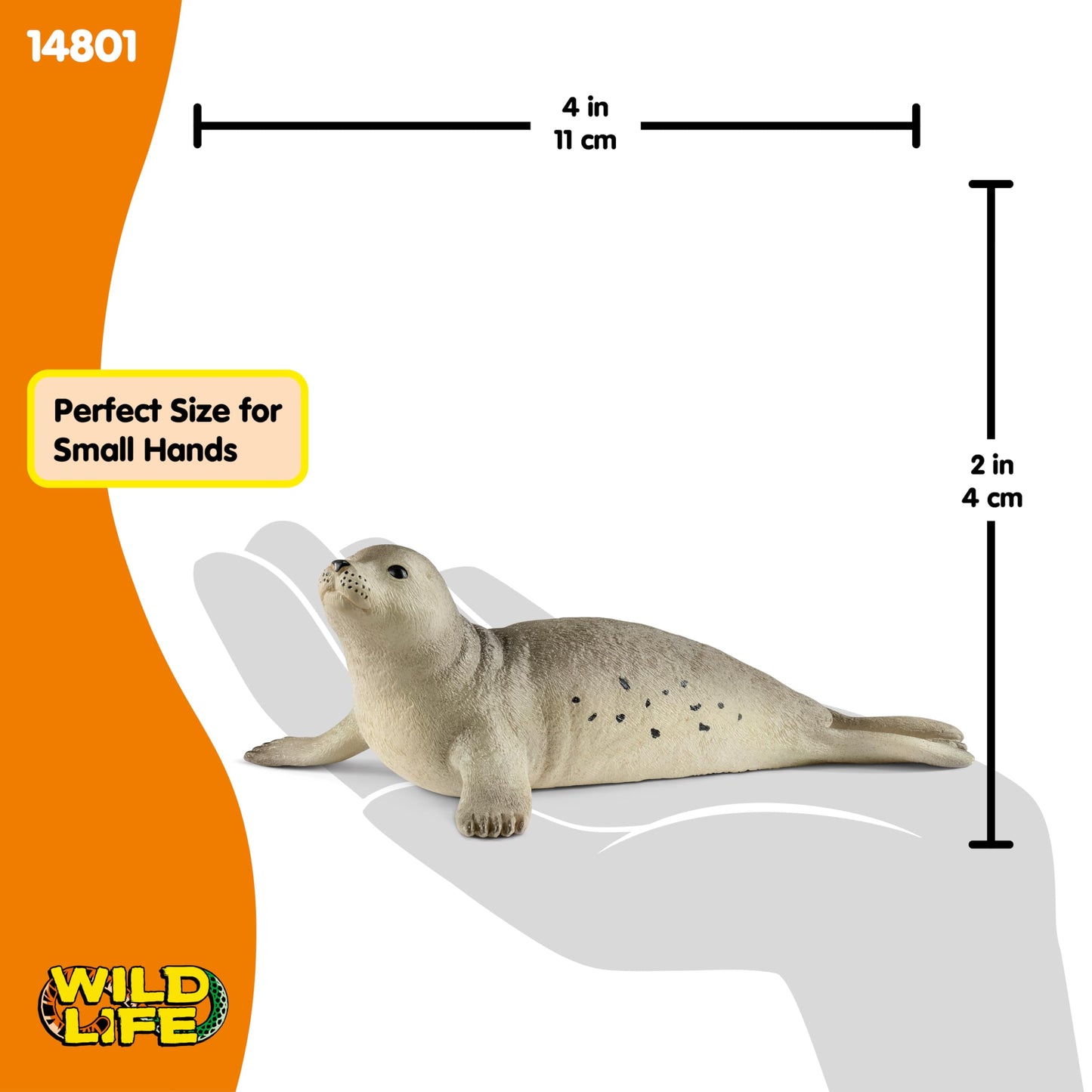 SCHLEICH 14801 Seal Wild Life Toy Figurine for children aged 3-8 Years