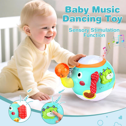 Baby Toys 6 to 12 Months Crawling Toys Walking Elephant Toys with Music Sensory Toys for Babies Gifts for 1 Year Old Boy Girl