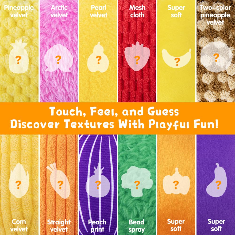 12-pack sensory bean bags for kids by Teytoy, textured tactile toys for autism, toddlers, and fine motor skill development.