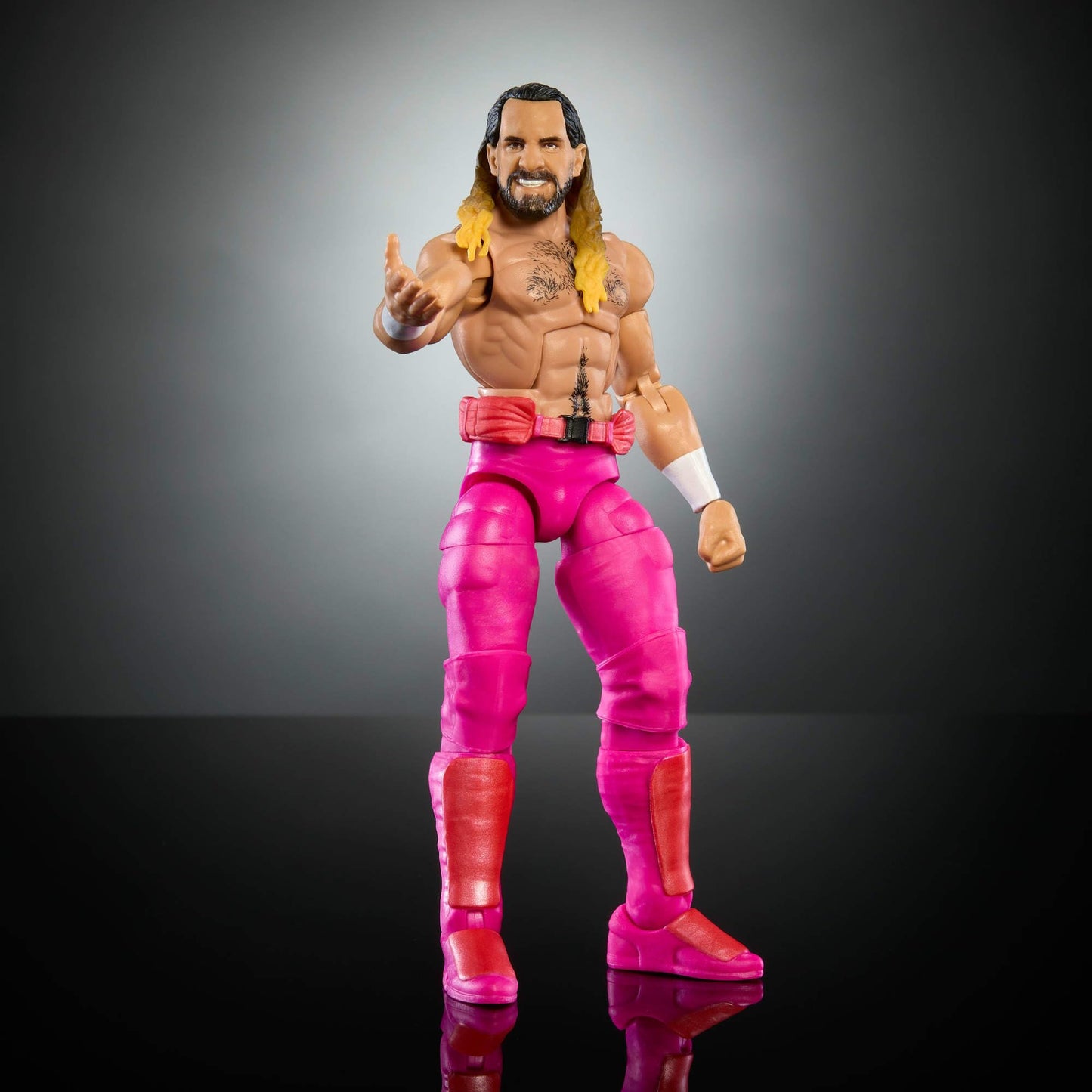 Mattel WWE Elite Collection Action Figure & Accessories, Premium Live Event Seth “Freakin” Rollins Set, WrestleMania with Howard Finkel Build-A-Figure Parts, JCJ51