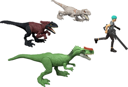 Mattel Jurassic World Chaos Theory Exclusive Advent Calendar with 12 Doors, 12 Days of Surprises, Smoothie & 8 Other Dinosaur Figures, Brooklynn Figure, JGM17