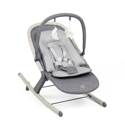 Ickle Bubba Stella baby bouncer and rocker with adjustable seat, lightweight frame, removable toy bar, washable fabric, suitable from birth