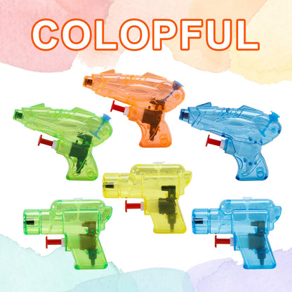 YouCute 12-pack water gun pistols for kids, colorful squirt toys perfect for outdoor beach, pool, and summer party games.