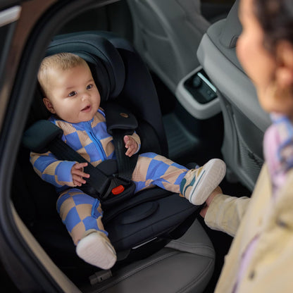 Bebeconfort RevolveFix 360 i-Size, 360 Swivel Car Seat, 0-12 Years, 40-150 cm, ISOFIX Car Seat, Top Tether Installation, 360 Rotation, 6 Recline Positions, 12 Hearest Positions, Dual Red