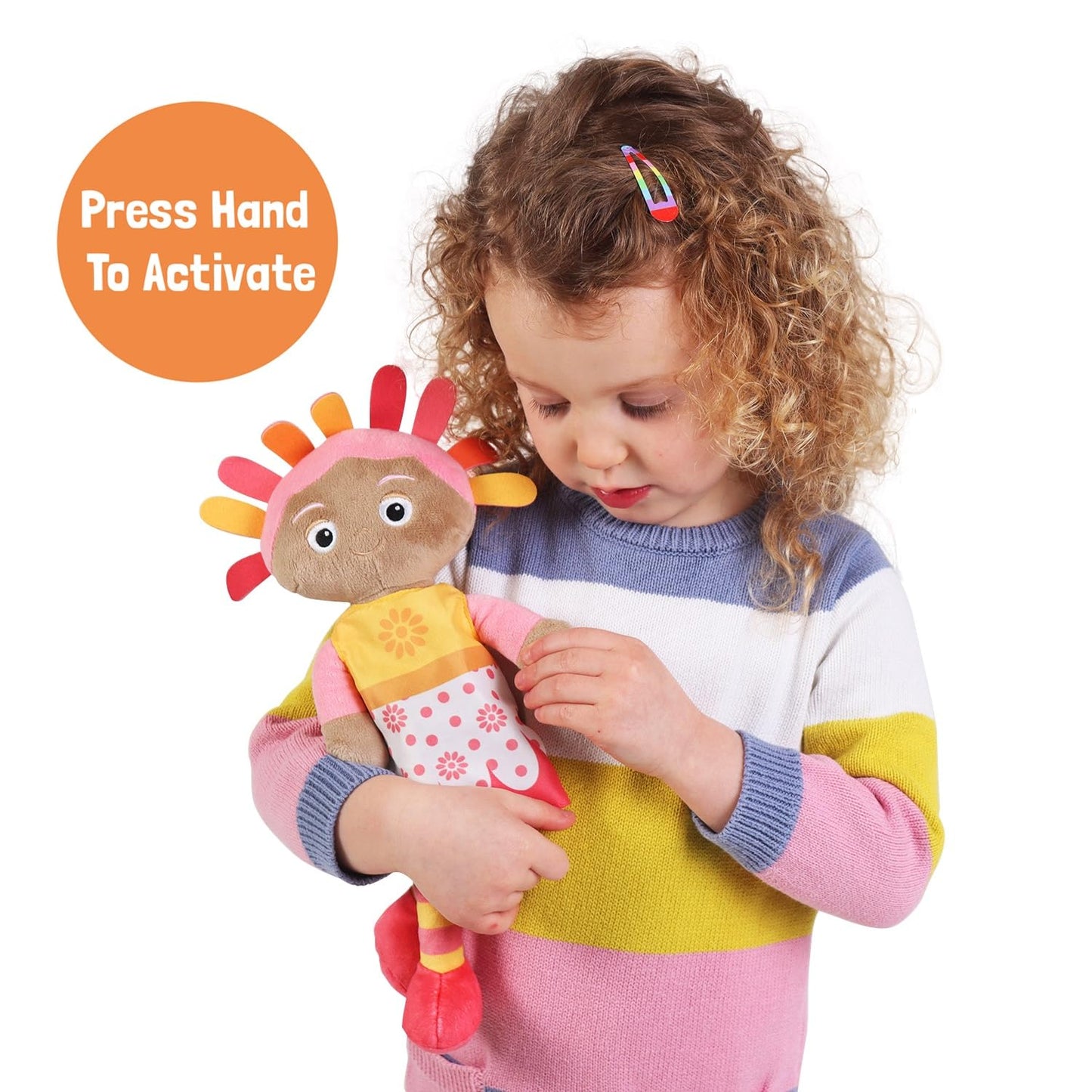 In the Night Garden Upsy Daisy Talking Teddy Bear, Cbeebies Cute & sensory toys. Comforting sounds. Kids Toys & Baby toys 0-6 months, Pink