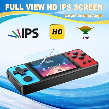 ZHISHAN 32-bit handheld gaming console for kids with 3-inch IPS screen, built-in 139 video games, rechargeable portable arcade toy