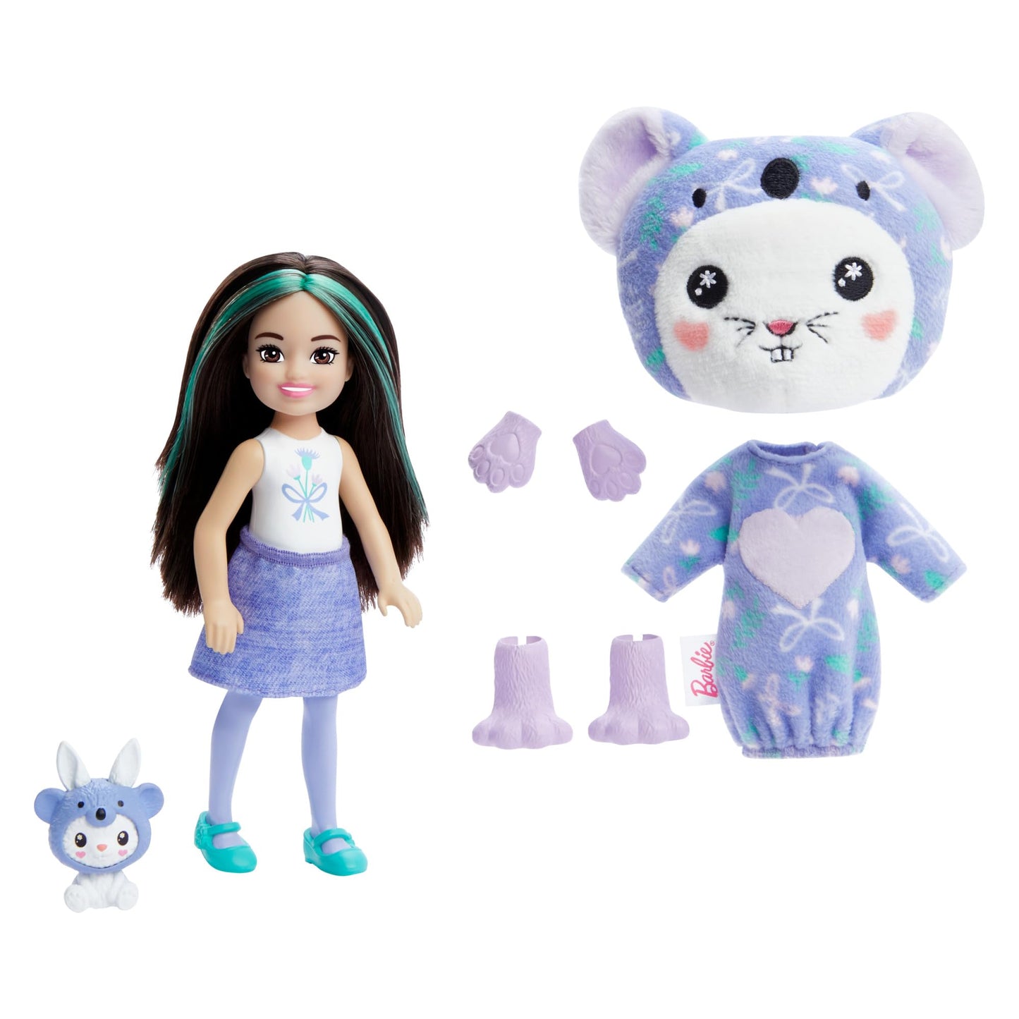 Barbie Cutie Reveal Chelsea Doll & Accessories, Animal Plush Costume & 6 Surprises Including Color Change, Bunny as Koala, HRK31