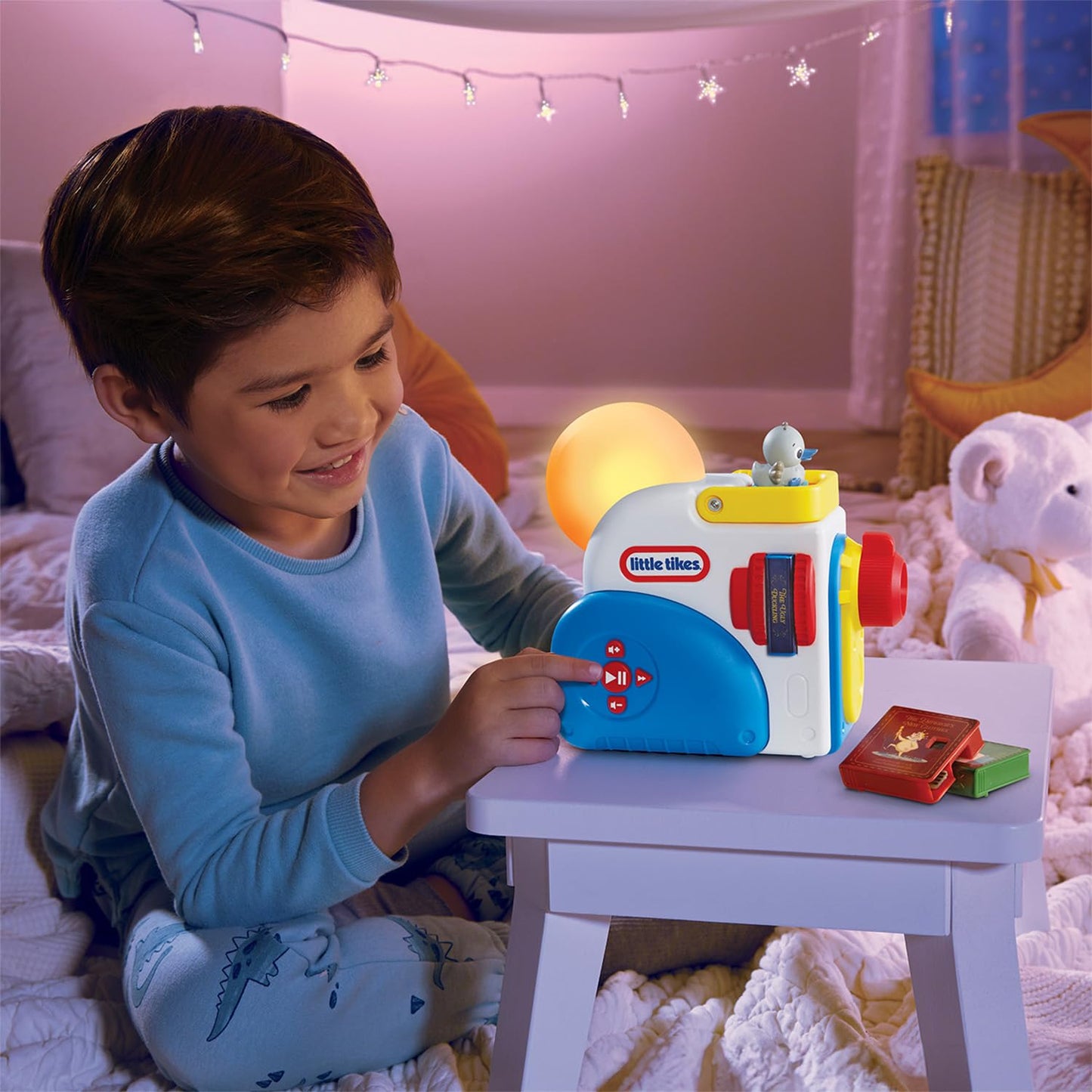 Little Tikes Story Dream Machine Starter Pack with 3 Classic Fairytale Stories - Light, Sound, and Audio Projector for Kids - Includes 3 Stories and 1 Character - For Kids Ages 3+ Years