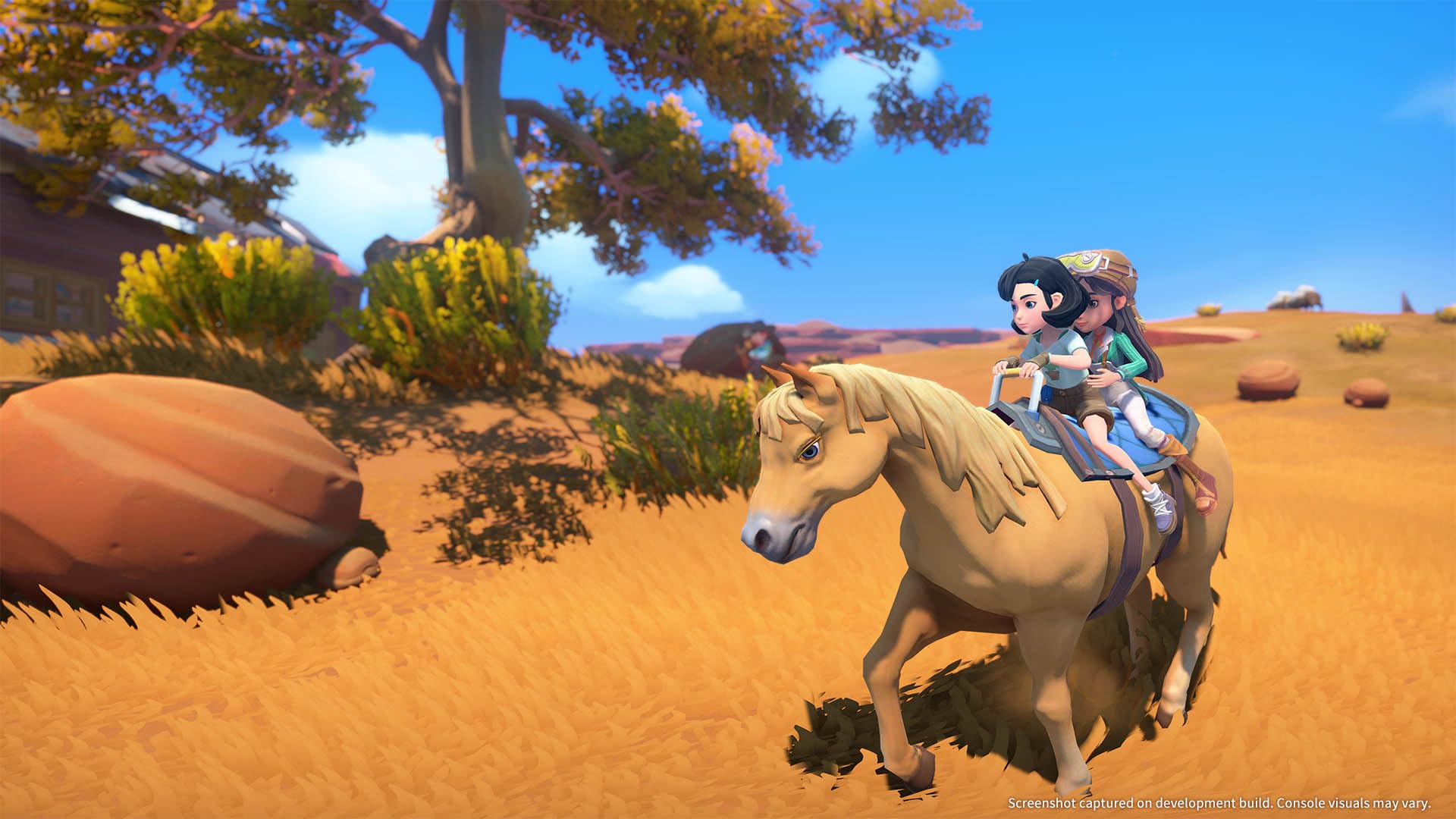 My Time at Sandrock Nintendo Switch game case with artwork, featuring vibrant desert landscape and character illustrations.