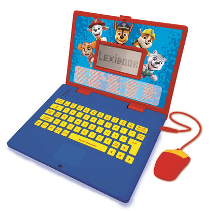 LEXIBOOK, Paw Patrol, Educational and Bilingual Laptop German/English, Toy for Child Kid (Boys & Girls), 124 Activities, Learn Play Games and Music, Red/Blue, JC598PAZi3
