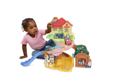 VTech Toot-Toot Drivers Road Trip Play Set, Bluey Playset includes Toy Car, Vehicle Tracks for Kids with Lights and Sounds, For Toddlers, 12 Months, 2, 3, 4+ Years, English Version