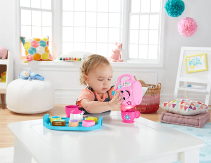 Fisher-Price Laugh & Learn Sweet Manners Tea Set for toddlers, featuring colorful cups, teapot, and playful lights and sounds.