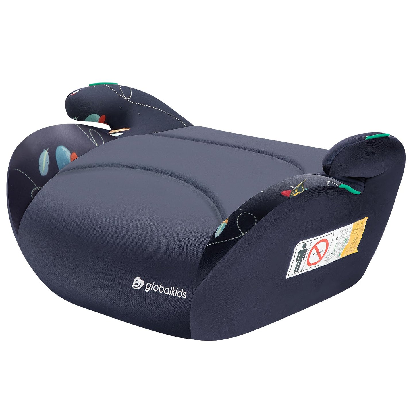 globakids I-Size Booster Car Seat - 125-150cm,Child Booster Seat,Comfortable, Compact & Lightweight,Portable Car Seats for Kids,ECE R129，(Navy)
