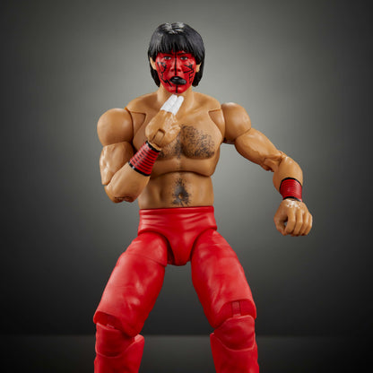 Mattel WWE Ultimate Edition Action Figure & Accessories, 6-inch The Great Muta Collectible Set, Swappable Heads & Hands, 30 Articulation Points