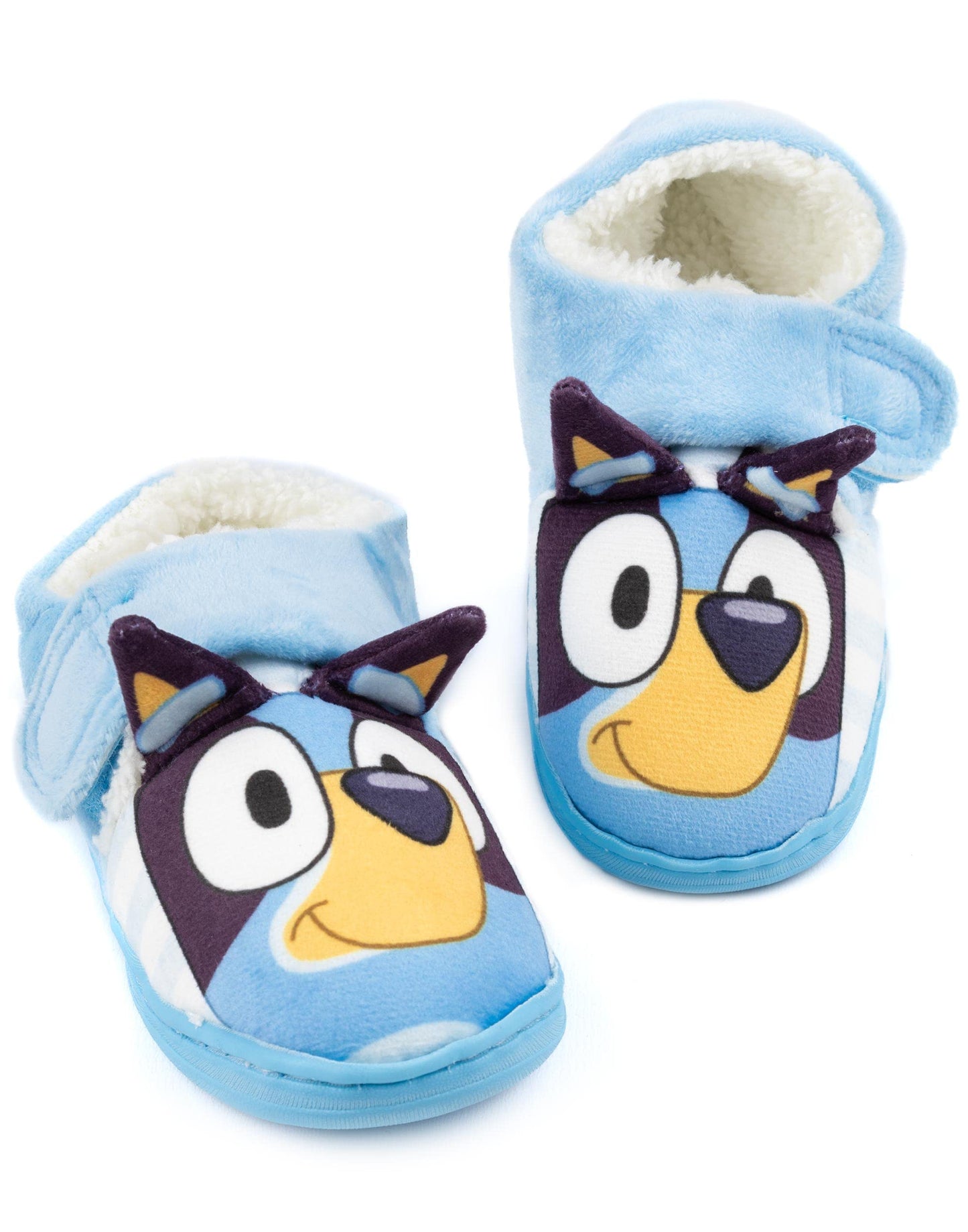 Bluey Slippers Kids Toddlers | Girls Boys Animated Blue Heeler Puppy 3D Ears House Shoes | Supportive Strap with Rubber Sole | Childrens TV Show 11 Child