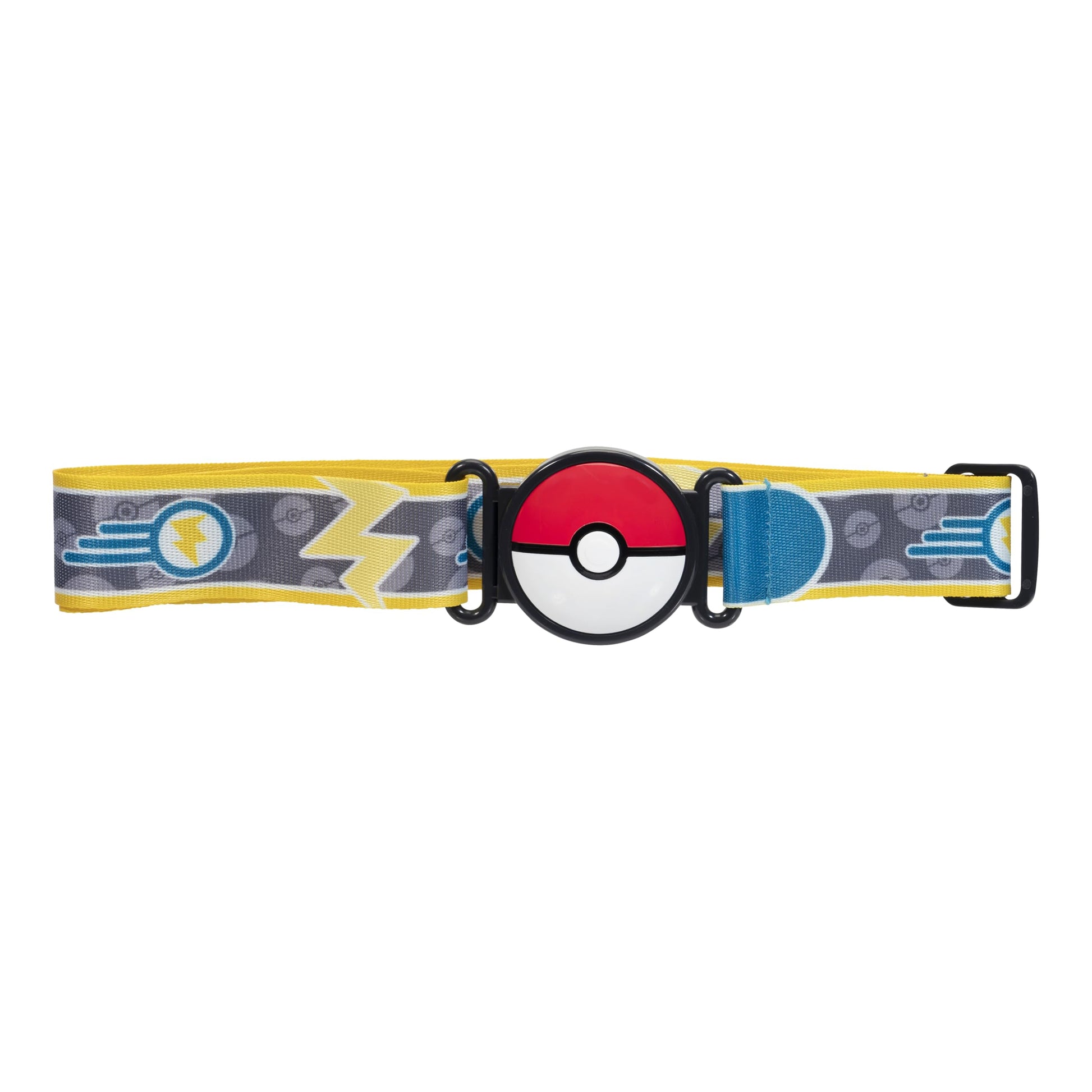 Pokémon Pikachu Clip 'N' Go Belt Set featuring themed belt, 2-inch Pikachu figure, Heal Ball, and Quick Ball accessories.