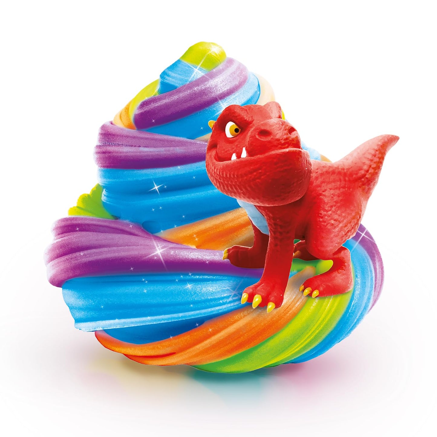 So Slime collectible slime set featuring three pots of dino-themed slime with dinosaur figurines for children ages 5+