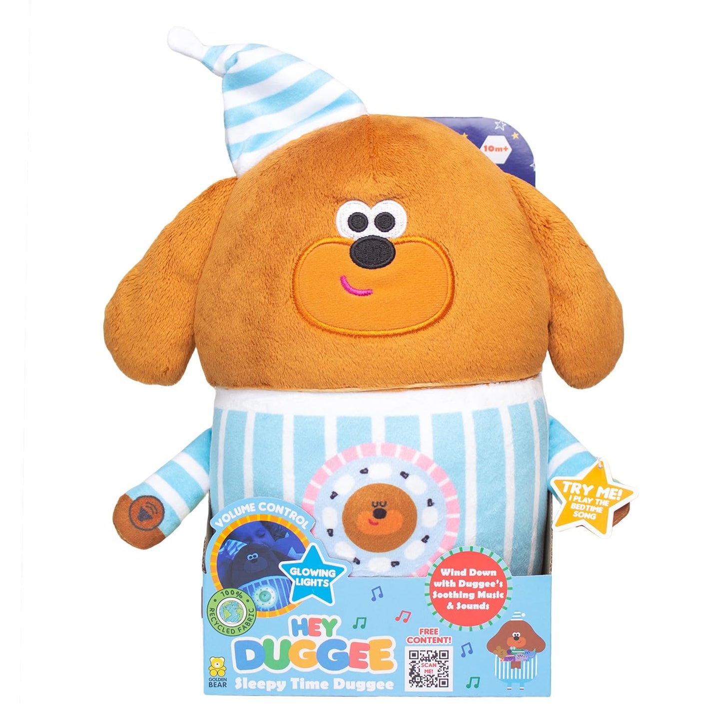 Hey Duggee Sleepy Time Teddy Bear with Soothing Lullaby Song from CBeebies TV Show