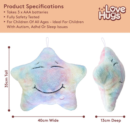 LoveHugs Musical Star Teddy Sensory Light - Sensory Toys For Autism - Sleep Aid For Kids - Light Up Toys Sensory Twinkle Twinkle Little Star Toy