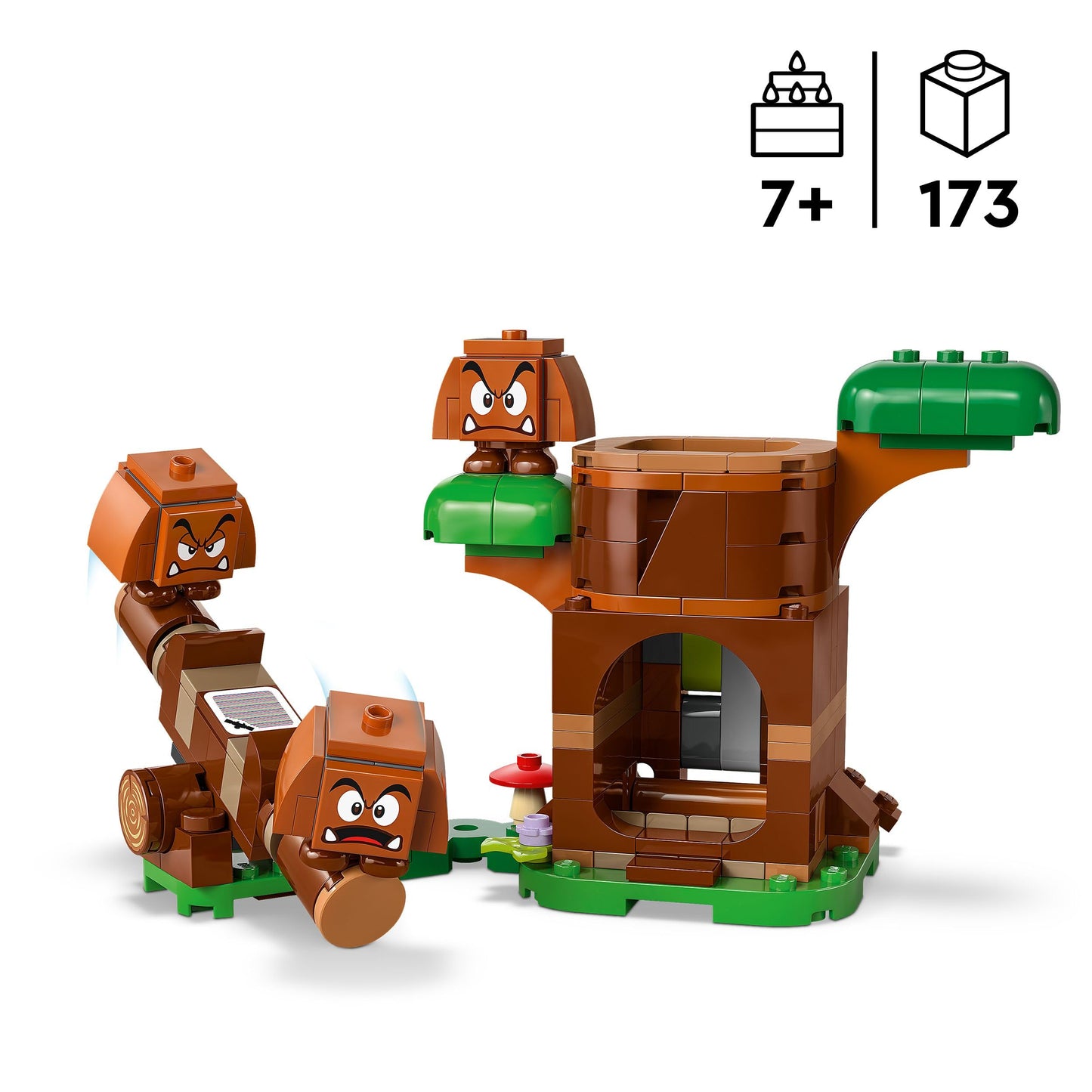 LEGO Super Mario Goombas’ Playground Set, Nintendo Collectible for Kids, Adventure Toy Playset, Buildable Seesaw, 3 Figures, Gift for 7 Plus Year Old Boys, Girls and Fans, 71433