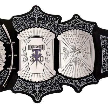 Octal Sports - UnderTaker 30-Years Signature Championship Title Belts Adult Size Upto 46" Wrestling Replica 2mm Gold Coated Leather Base (Black)