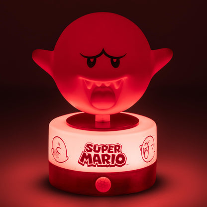 Paladone Super Mario Boo motion sensor night light with LED security alarm, ideal for kids' bedrooms and teen room decor.