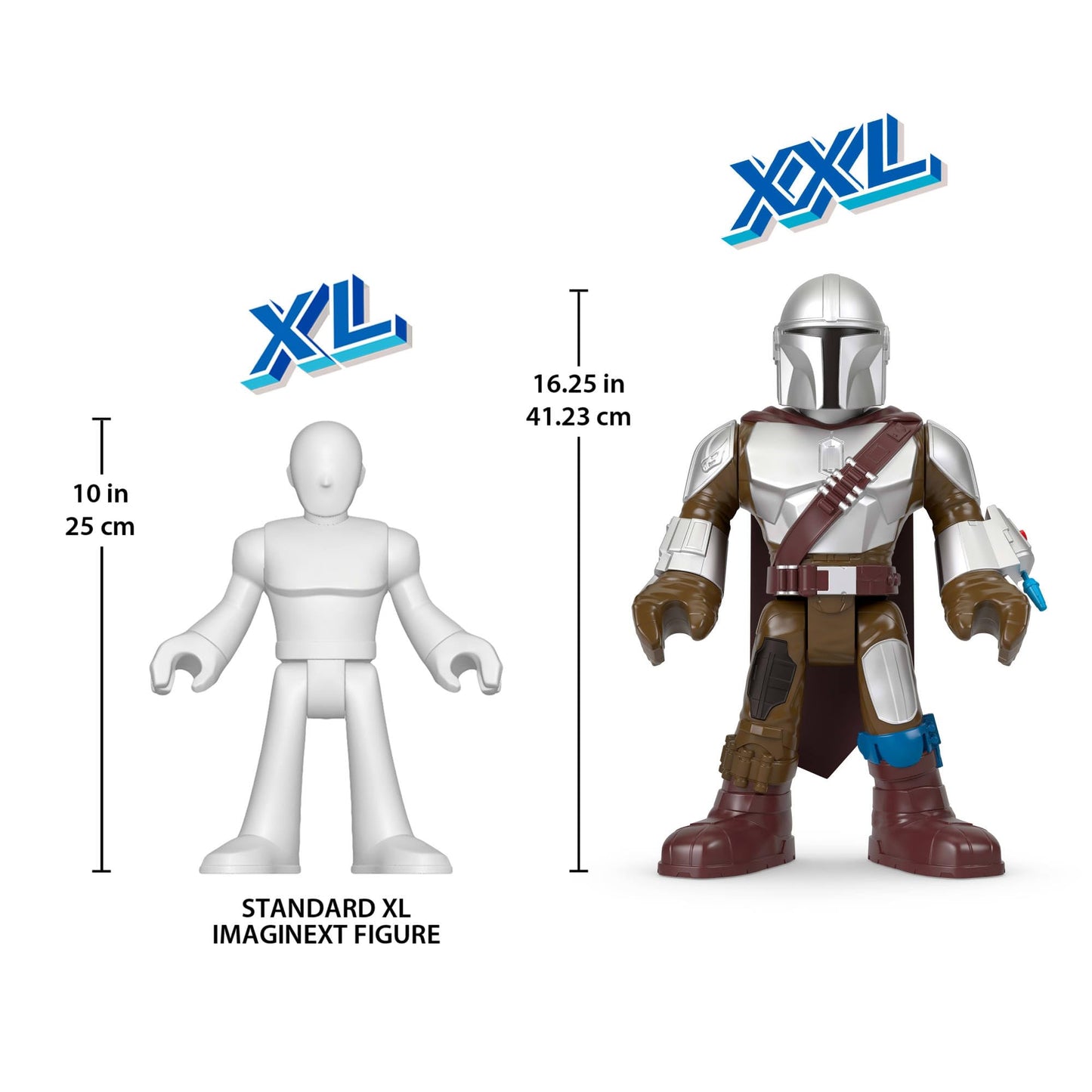 Fisher-Price Imaginext STAR WARS Toy The Mandalorian XXL Figure, 16+ Inch Tall Poseable Character with Launcher for Kids Ages 3+ Years, HXT20
