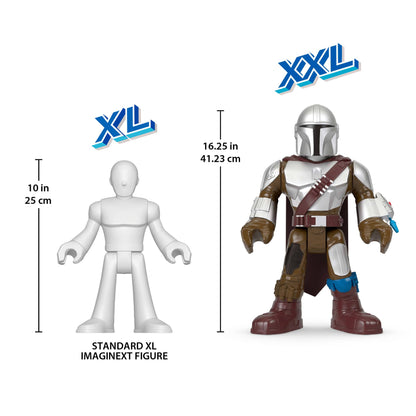 Fisher-Price Imaginext STAR WARS Toy The Mandalorian XXL Figure, 16+ Inch Tall Poseable Character with Launcher for Kids Ages 3+ Years, HXT20