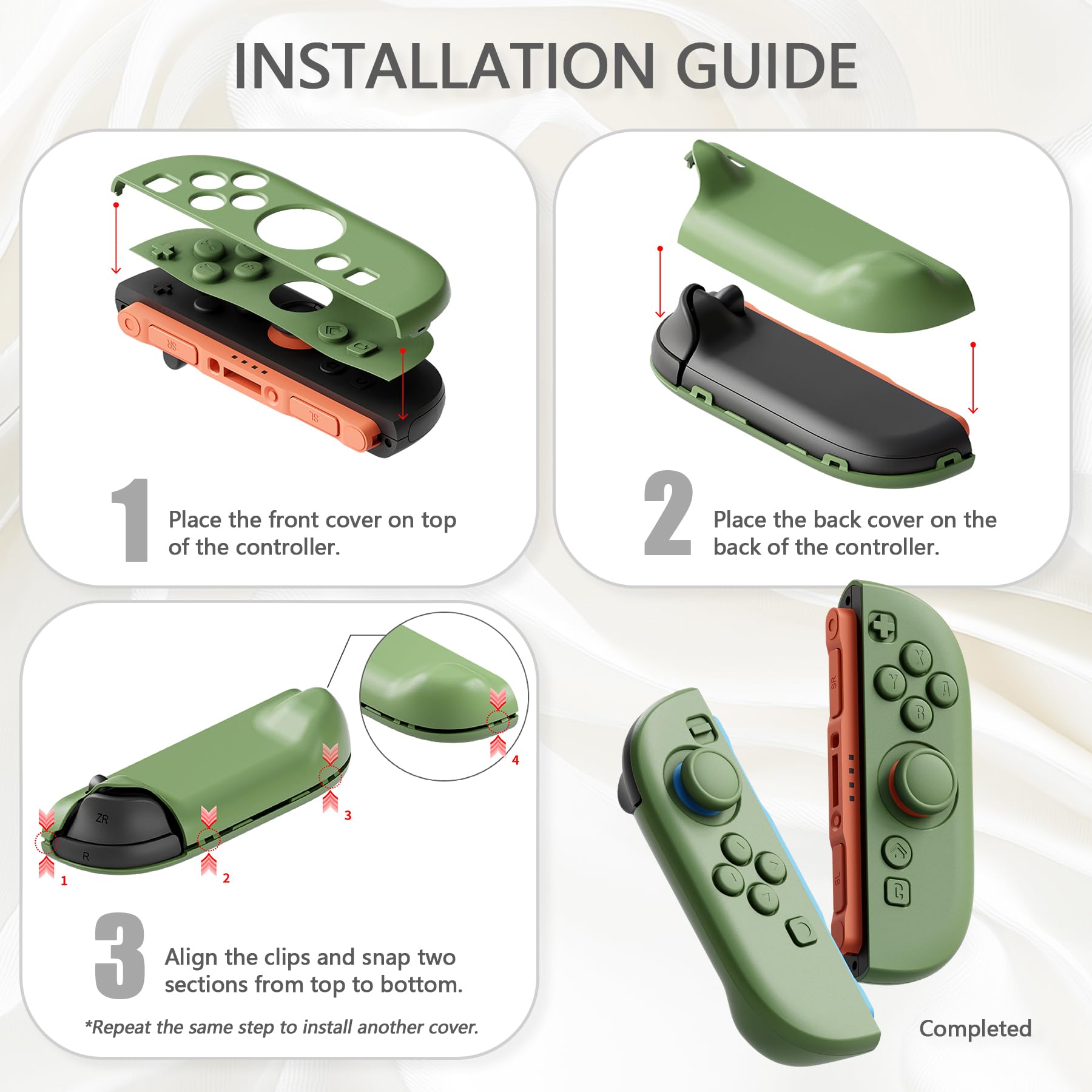 playvital Solid Color Series protective case for Nintendo Switch 2 in Matcha Green with hard shell, foldable stand, thumb grips, and dockable grip