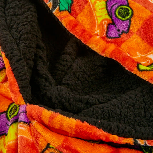 Hot Wheels Hoodie For Kids | Boys Oversized Hoodie Soft Fleece Blanket | Sherpa Hood Lining | Car Gift For Boys | One Size Fits All Age 4-10 Years Orange