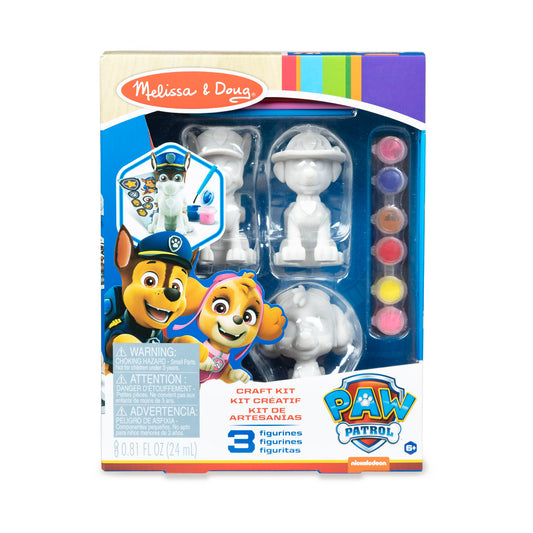 Melissa & Doug PAW Patrol Craft Kit - 3 Decorate Your Own Pup Figurines, Multicolor, 33265