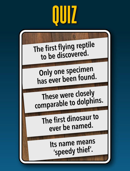 SMART CARDS Dinosaurs, Gift, Stocking Filler, Travel Card Game, 7 games in 1, Pairs, Snap, Trumps, Rummy, Memory Quiz, Trivia, Age 5+, 1-8 Players