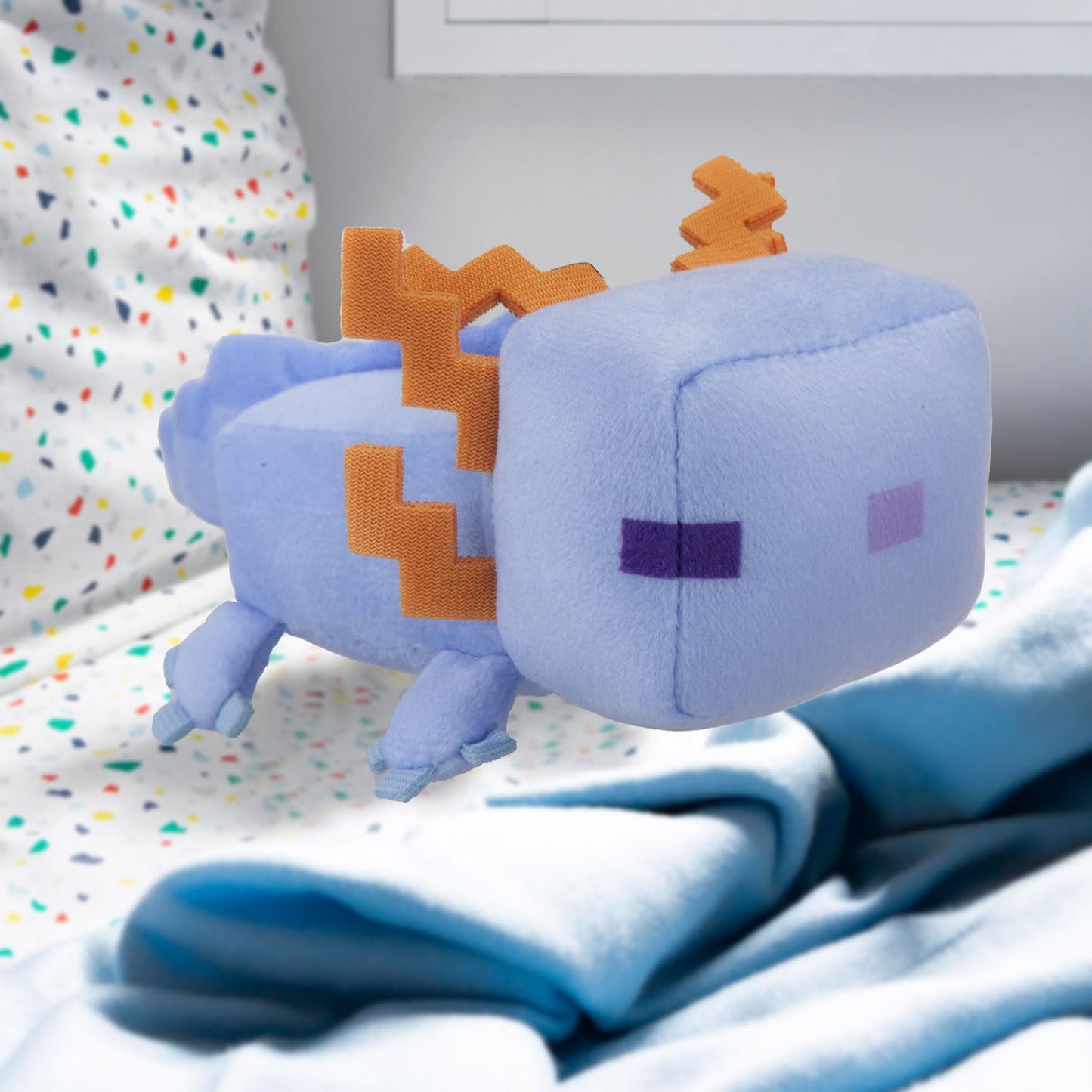 VFM - Minecraft Blue Axolotl Soft Toy Clip On Video Game Character-Officially Licensed Plush Stuffed Toy Plush Toy Cute Stuffed Plushie, Gifts for Birthday, Valentine's Day Christmas - 13cm Blue