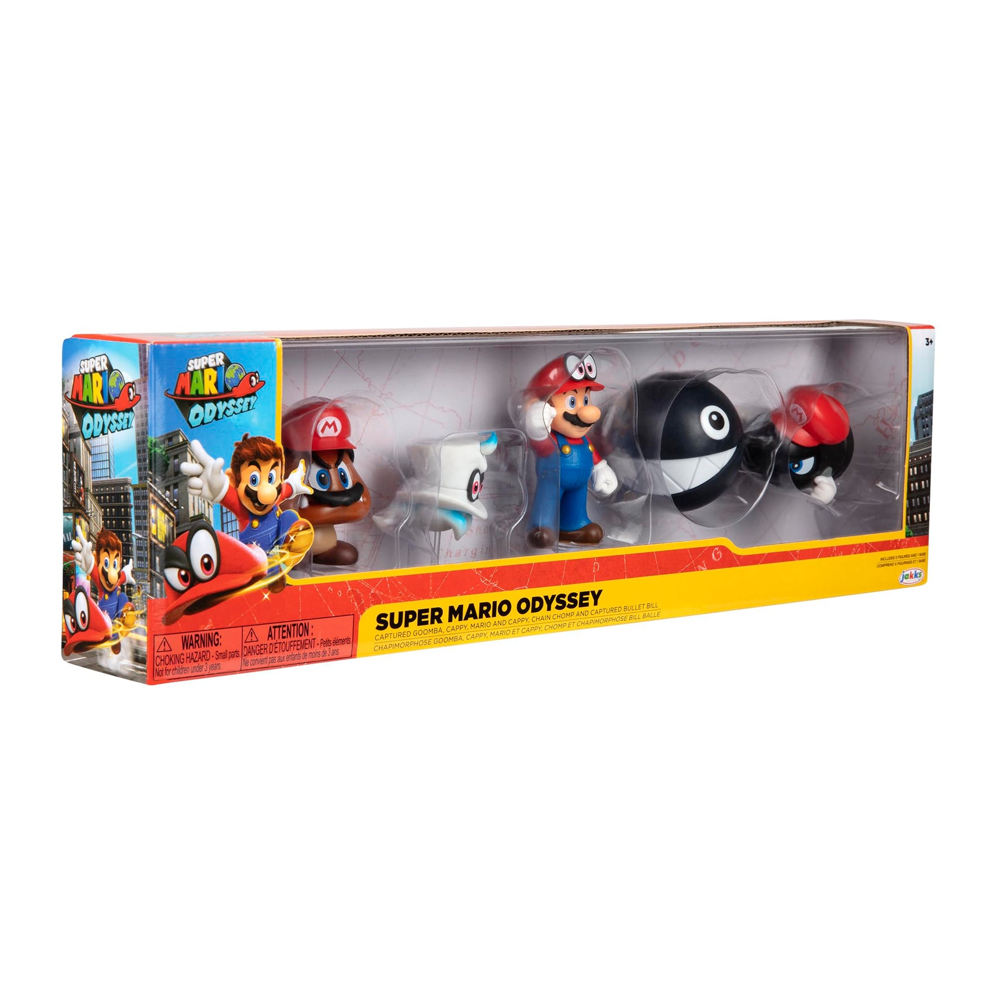 Super Mario Nintendo Odyssey action figures multi-pack featuring poseable, 2.5-inch collectible toys for kids and collectors.