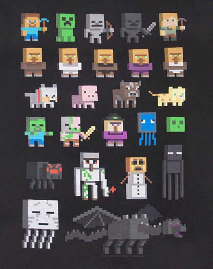 Minecraft Sprites Boys' Short-Sleeved T-Shirt - Black - 6-7 Years