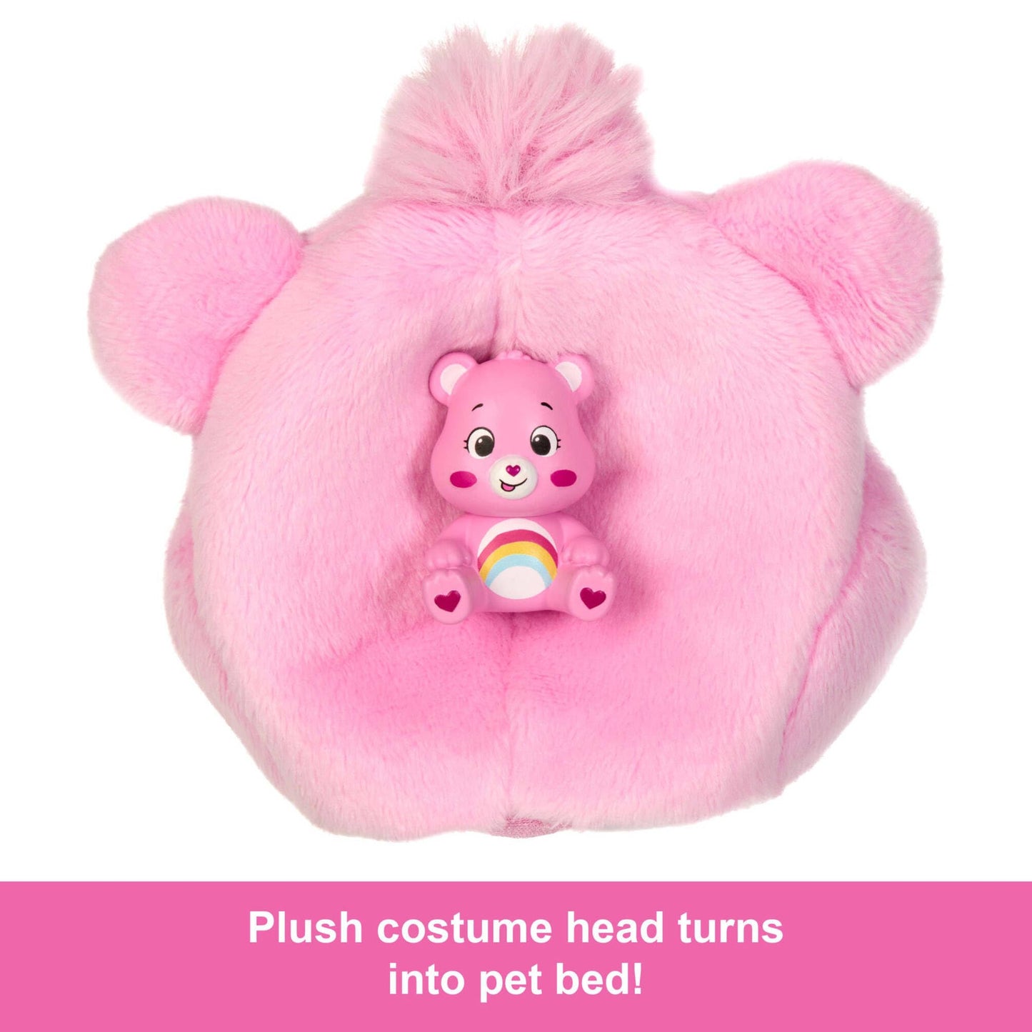 Barbie Cutie Reveal Care Bears Series doll with Cheer Bear plush costume, 10 surprises including color change features and mini bear.