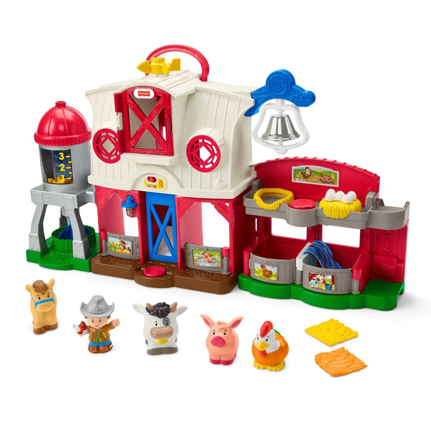 Fisher-Price Little People Caring for Animals Farm - English Edition, interactive playset with Smart Stages learning for toddlers and kids. Ages 1-5 years. GLT78