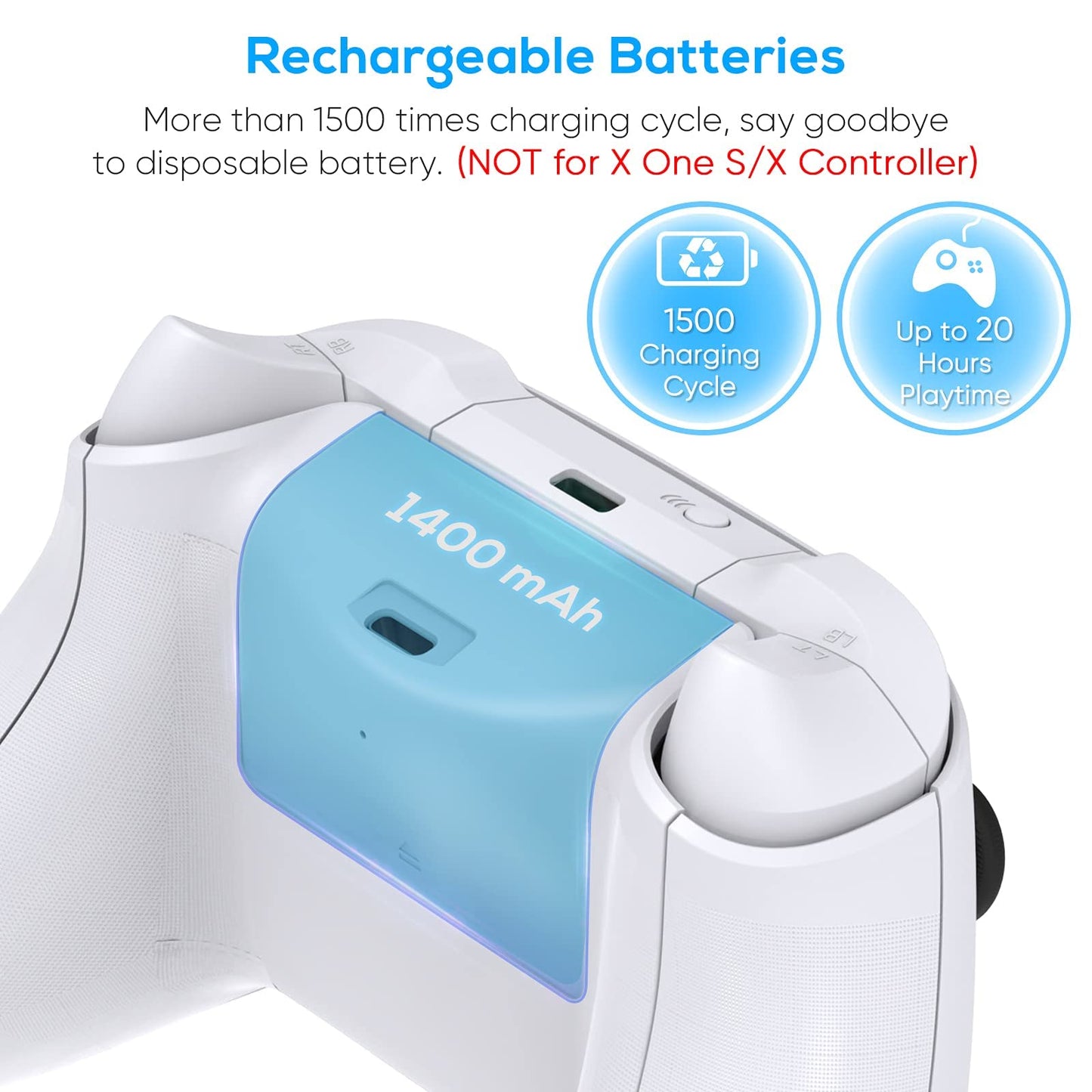 FYOUNG white vertical charging and cooling station for Xbox Series S with rechargeable batteries, fan, and headset holder.